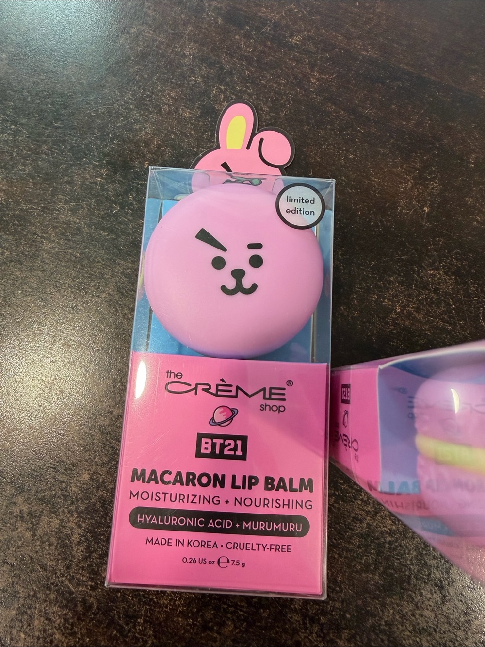 BT21 Pink Macaron Lip Balm - Moisturizing & Nourishing